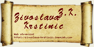 Živoslava Krstinić vizit kartica